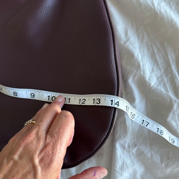 Love & Lore Large Hobo Shoulder Bag – Plum Burgundy Vegan Leathe - Picture 8 of 9
